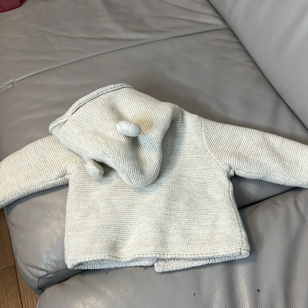 Baby Gap Sherpa Lined Metallic Thread Cotton Jacket Cozy Baby 6-12 Months